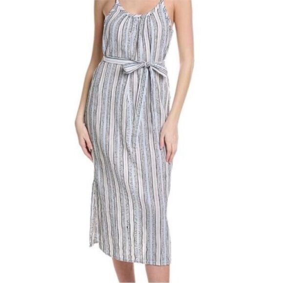 Michael Stars NWT Women's Blue Matilda Striped Midi Dress Medium - Picture 7 of 7